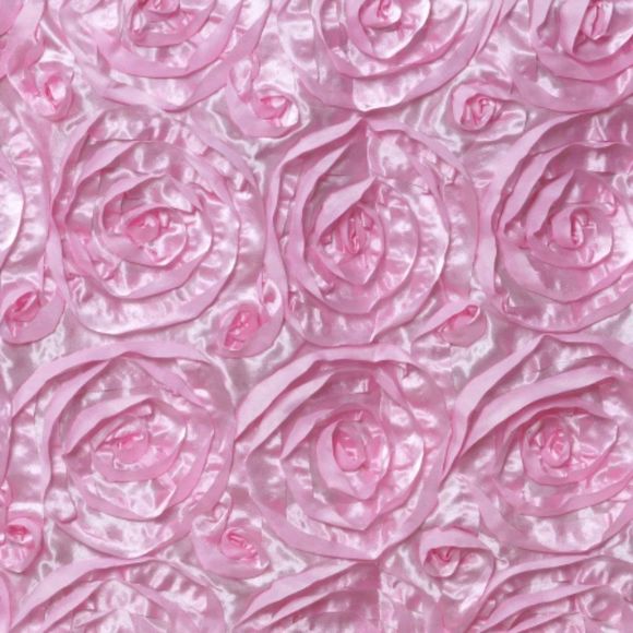 16" Pink Satin Rosette Chiavari Chair Caps, 300 Chair Back Covers - Picture 2 of 3